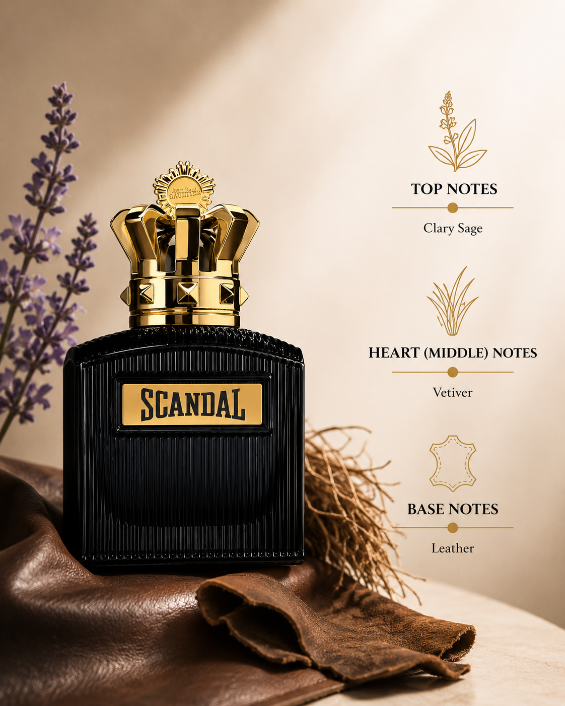 Jean Paul Gaultier Scandal Intense Pour Homme 50ml EDP - Men