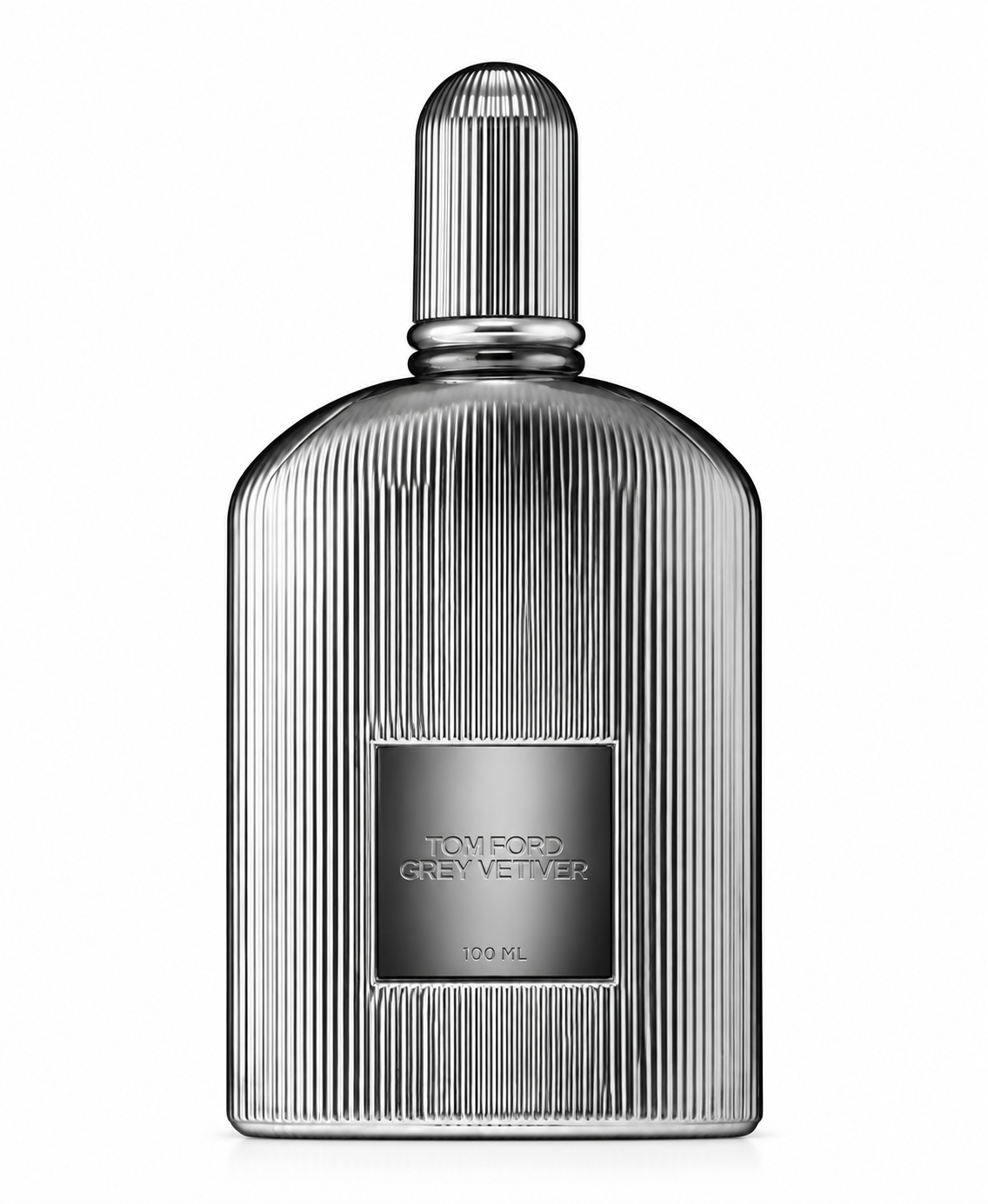 Tom Ford Grey Vetiver Parfum 100ml presented in a refined, sophisticated setting inspired by its elegant aromatic profile, featuring fresh orange blossom, warm saffron and earthy Haitian vetiver.
